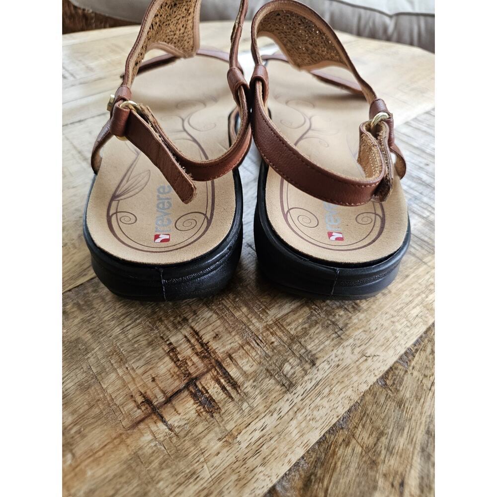 REVERE Women's Santa Fe Sandals in Brown Open Toe Adjustable SZ 11.5 NEW - Picture 8 of 10